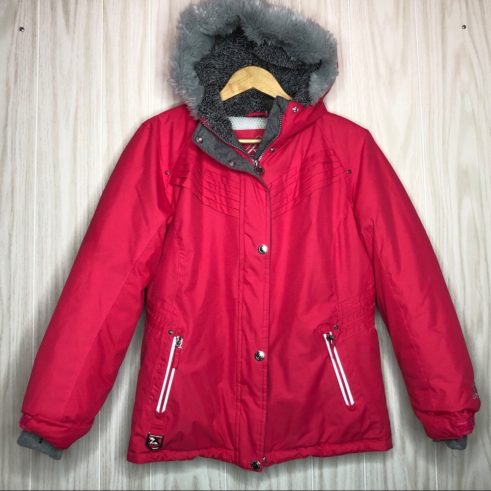 Zeroxposur Ski Snowboard Reflective Fur Jacket